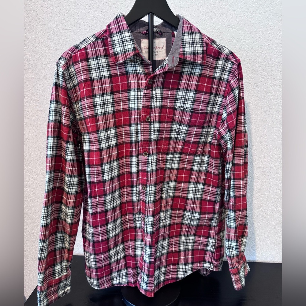 NWOT Original Weatherproof Vintage Mens Plaid Button Down